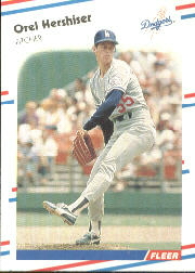 1988 Fleer Baseball Cards      518     Orel Hershiser